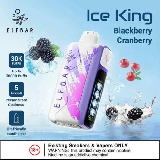 Elf Bar Ice King – Blackberry Cranberry – 30K 30000 Puffs by Elf Bar at Vape Shop Ahmedabad