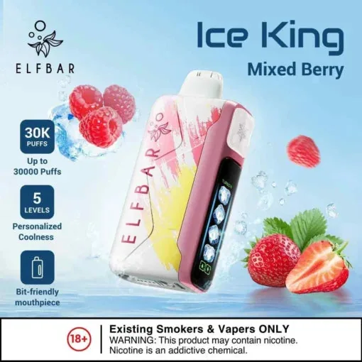 Elf Bar Ice King – Mixed Berries – 30K 30000 Puffs by Elf Bar at Vape Shop Ahmedabad