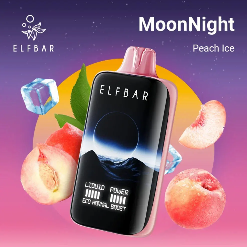 Elf Bar Moon Night 40K – Peach Ice 40000 Puffs by Elf Bar at Vape Shop Ahmedabad