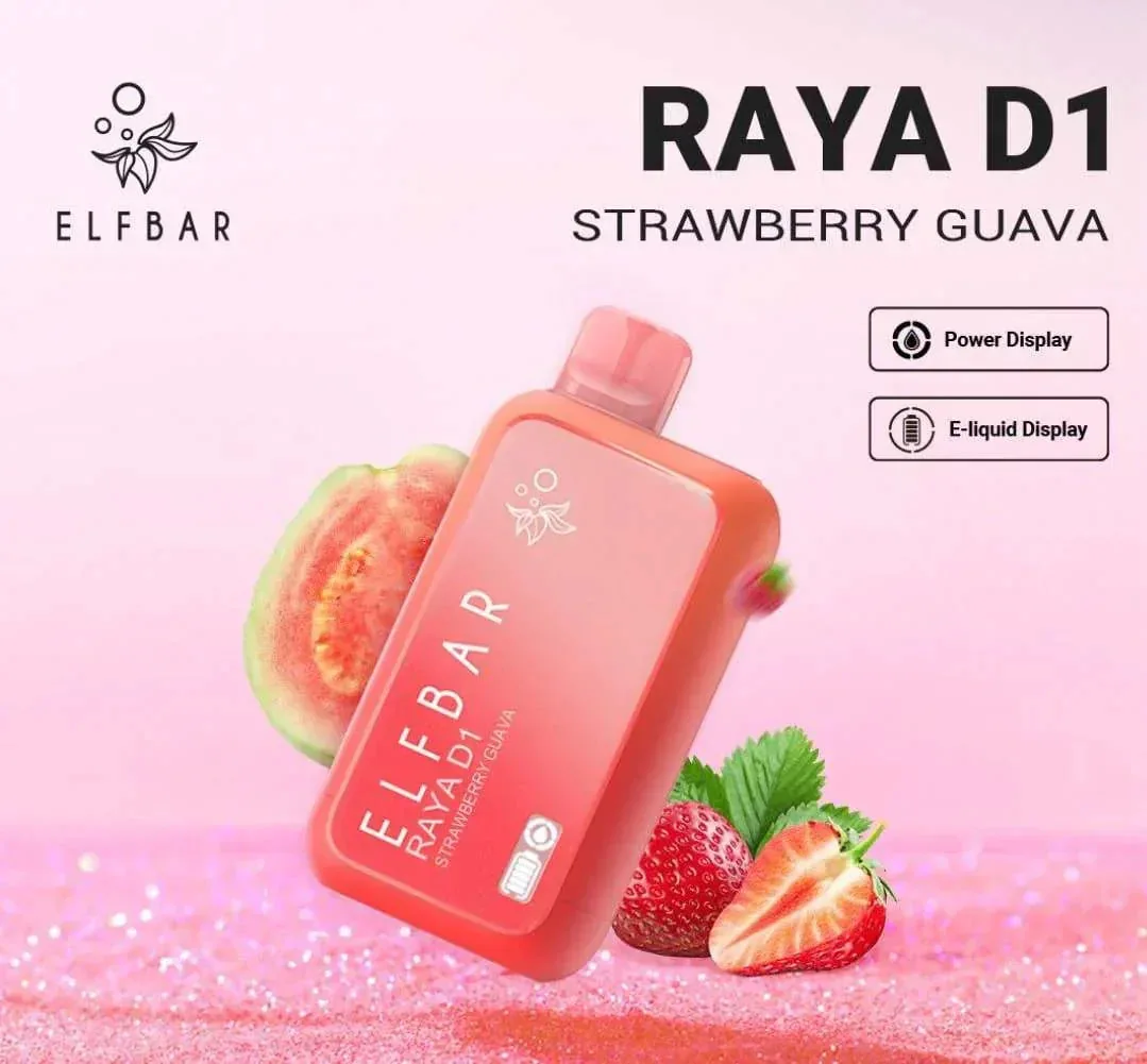 Elf Bar Raya D1 – Strawberry Guava by Elf Bar at Vape Shop Ahmedabad