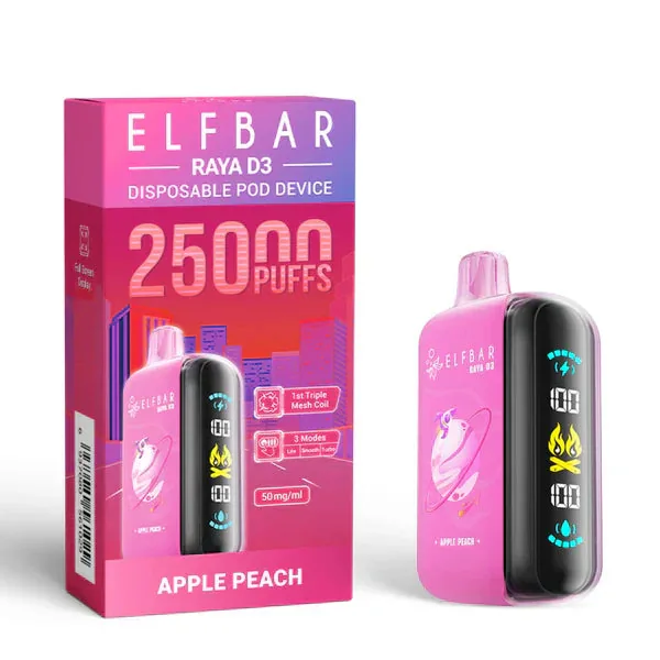 Elf Bar Raya D3 Apple Peach – 25000 by Elf Bar at Vape Shop Ahmedabad