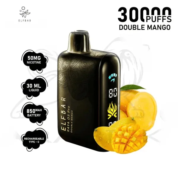 Elf Bar Raya D3 Pro -30k Double Mango 30000 Puffs by Elf Bar at Vape Shop Ahmedabad