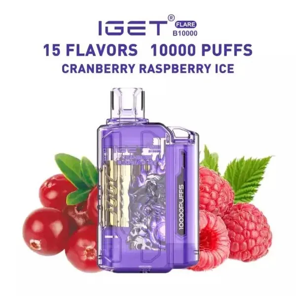 Iget Flare B10000 – Cranberry Raspberry Ice by IGET at Vape Shop Ahmedabad