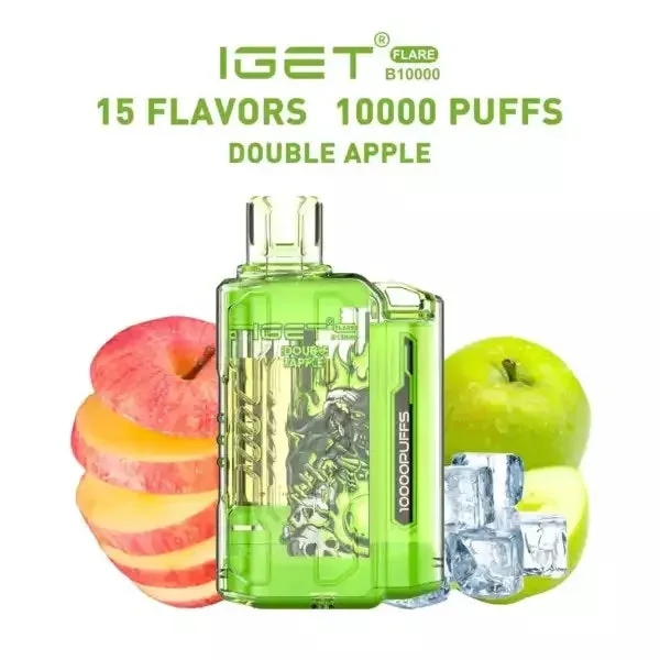 Iget Flare B10000 – Double Apple by IGET at Vape Shop Ahmedabad