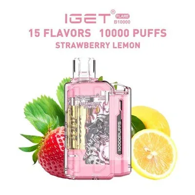 Iget Flare B10000 – Strawberry Lemon by IGET at Vape Shop Ahmedabad