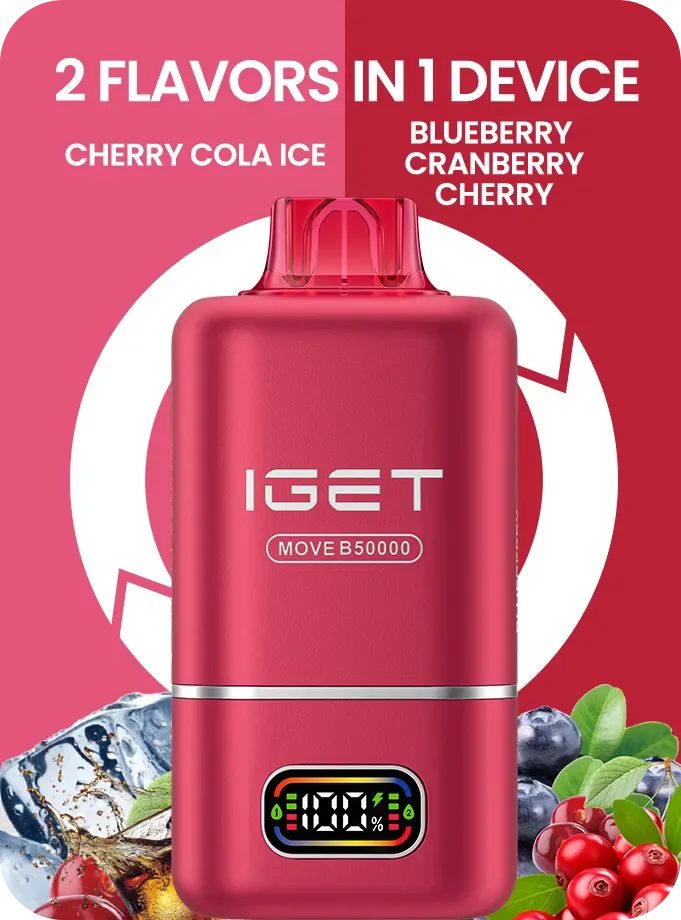 Iget Move B50000 (50k Puffs – 2 Flavours In 1 Device) by IGET at Vape Shop Ahmedabad