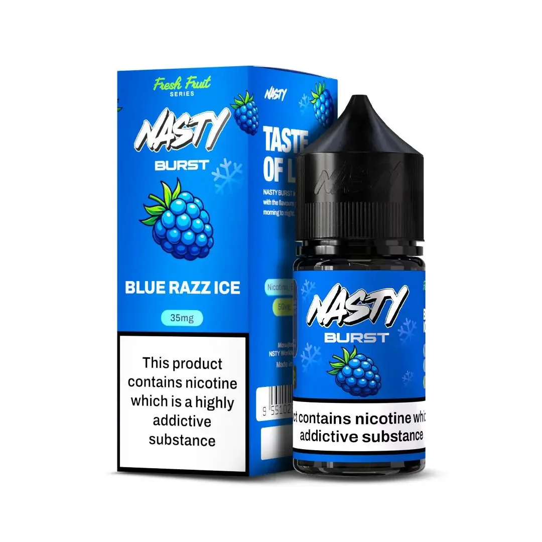 Nasty Burst Nic Salts – Blue Razz Ice by Nasty at Vape Shop Ahmedabad