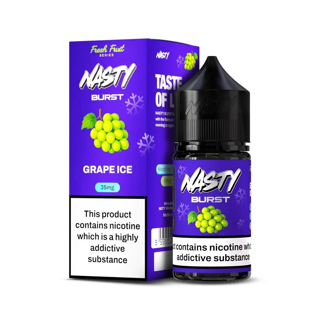 Nasty Burst Nic Salts – Grape Ice by Nasty at Vape Shop Ahmedabad