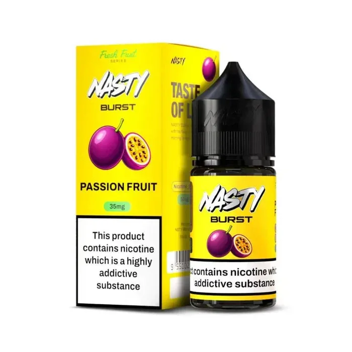 Nasty Burst Nic Salts – Passion Fruit by Nasty at Vape Shop Ahmedabad