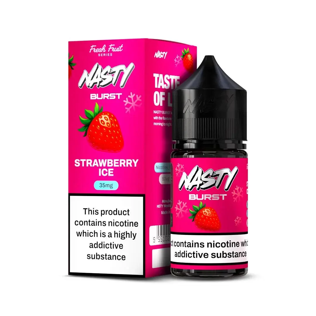 Nasty Burst Nic Salts – Strawberry Ice by Nasty at Vape Shop Ahmedabad