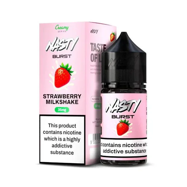 Nasty Burst Nic Salts – Strawberry Milkshake by Nasty at Vape Shop Ahmedabad